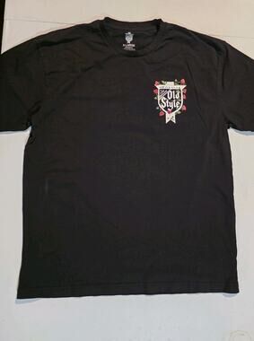 Old Style Beer Skull Graphic Black T Shirt XL Brewery Bar Pub Tee